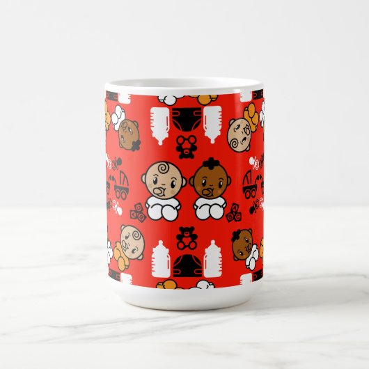 オレンジユニーク新生児ギフト コーヒーマグカップ (中央)