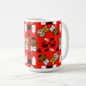 オレンジユニーク新生児ギフト コーヒーマグカップ (正面右)