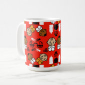 オレンジユニーク新生児ギフト コーヒーマグカップ (正面左)