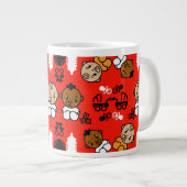 オレンジユニーク新生児ギフト ジャンボコーヒーマグカップ (正面右)