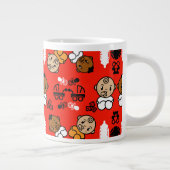 オレンジユニーク新生児ギフト ジャンボコーヒーマグカップ (右)