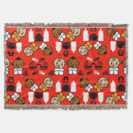 オレンジユニーク新生児ギフト スローブランケット