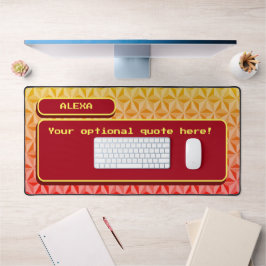 オレンジユニーク色のクールレトロ デスクマット