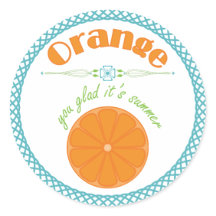 オレンジユーが夏をターコイズ縁ど