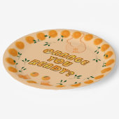 オレンジユーエレガントレディトレンディー柑橘系ベビーシャワー ペーパープレート (アングル)