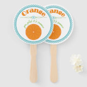 オレンジユー嬉しい夏のおもしろいフルーツテーマ ハンドファン (正面&裏面)