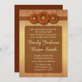 オレンジライオンフラワーカントリー結婚式の招待状 招待状 (正面/裏面)