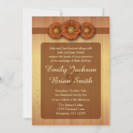 オレンジライオンフラワーカントリー結婚式の招待状 招待状