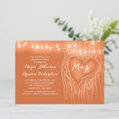 オレンジライトツリーのロマンチックリハーサルディナー 招待状 (スタンド正面)