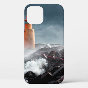 オレンジライトハウスオンロック iPhone 12ケース