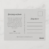 オレンジラインアート結婚の花の感謝してい写真 ポストカード (裏面)