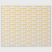 オレンジラインスケッチパターン ラッピングペーパー (フラット)