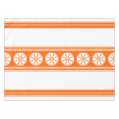 オレンジラグジュアリージャカードストライプズ テーブルクロス (正面(横))