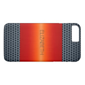 オレンジラグジュアリーステンレススチールメタルルック Case-Mate iPhoneケース (裏面(横))
