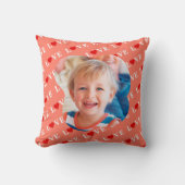 オレンジラブハート クッション (正面)