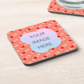 オレンジラブハート コースター (左側)