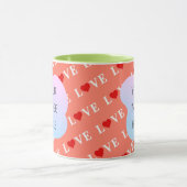 オレンジラブハート マグカップ (中央)