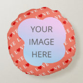 オレンジラブハート ラウンドクッション (裏面)