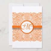 オレンジラブバード反射結婚式招待状 招待状 (正面)