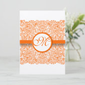 オレンジラブバード反射結婚式招待状 招待状 (スタンド正面)