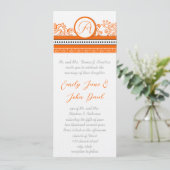 オレンジラブバード結婚式招待状 招待状 (スタンド正面)