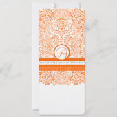 オレンジラブバード結婚式招待状 招待状 (正面)