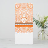 オレンジラブバード結婚式招待状 招待状 (スタンド正面)