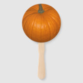 オレンジリアリスティックなカボチャ写真 ハンドファン (裏面)