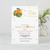 オレンジリッお洒落トかわいこちゃんニュートラルベビーシャワー 案内状 (スタンド正面)