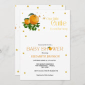 オレンジリッお洒落トかわいこちゃんニュートラルベビーシャワー 案内状 (正面/裏面)