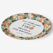 オレンジリトルかわいこちゃんは2歳の誕生日 ペーパープレート (アングル)