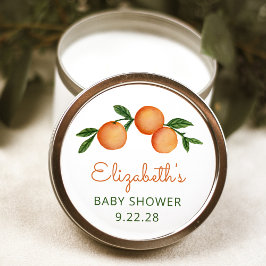 オレンジリトルかわいこちゃんシトラスベビーシャワースクエアスティック ラウンドシール