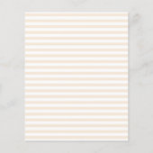 オレンジリトルかわいこちゃんストライプのベビーシャワー招待状 (裏面)