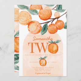 オレンジリトルかわいこちゃんターニング22歳の誕生日パーティー 招待状