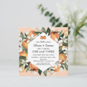 オレンジリトルかわいこちゃんツインズバースデーパーティー 招待状 (スタンド正面)