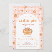 オレンジリトルかわいこちゃんパイANY年齢誕生日招待状 招待状 (正面)