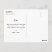 オレンジリトルかわいこちゃんベビーシャワーありがとう ポストカード (裏面)