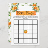 オレンジリトルかわいこちゃんベビーシャワービンゴ 招待状 (正面/裏面)