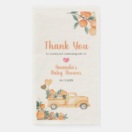 オレンジリトルかわいこちゃんベビーシャワー金ゴールドグリッター