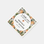 オレンジリトルかわいこちゃんベビーシャワー スタンダードカクテルナプキン (角)