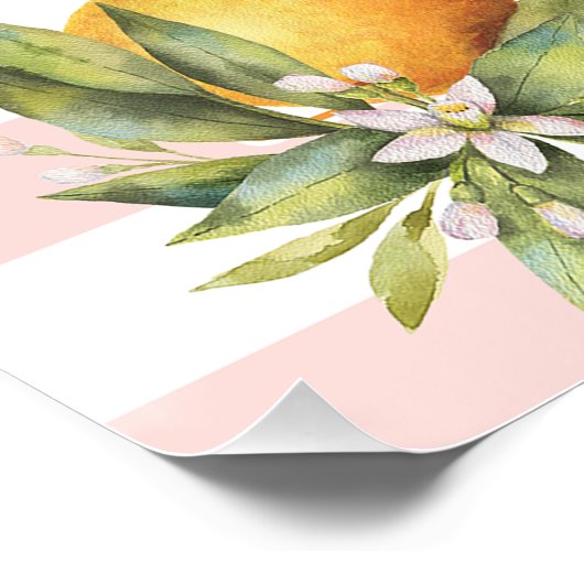 オレンジリトルかわいこちゃんワンバースデーウェルカムサイン ポスター (コーナー)