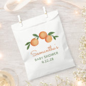 オレンジリトルかわいこちゃん柑橘系ベビーシャワー フェイバーバッグ (クリップ留めされた状態)