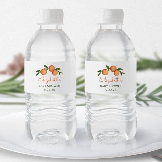 オレンジリトルかわいこちゃん柑橘系ベビーシャワー ペットボトルラベル