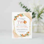 オレンジリトルかわいこちゃん柑橘系2nd誕生日パーティーインビ ポストカード (スタンド正面)