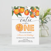 オレンジリトルかわいこちゃん柑橘類1st誕生日パーティー 招待状 (スタンド正面)
