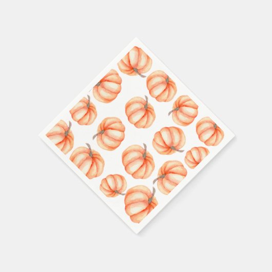 オレンジリトルカボチャハロウィーン秋ベビーシャワー スタンダードカクテルナプキン (角)