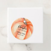 オレンジリトルカボチャハロウィーン秋ベビーシャワー フェイバータグ (インサイチュ)