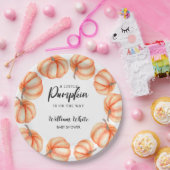 オレンジリトルカボチャハロウィーン秋ベビーシャワー ペーパープレート (パーティー)