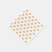 オレンジリトルカボチャ模様オータムベビーシャワー スタンダードカクテルナプキン (角)