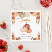 オレンジリトルカボチャ男女兼用ベビーシャワー スタンダードランチョンナプキン (インサイチュ)